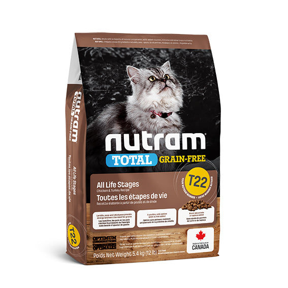 NEW T22 NUTRAM TOTAL GRAIN-FREE TURKEY CHICKEN & DUCK CAT