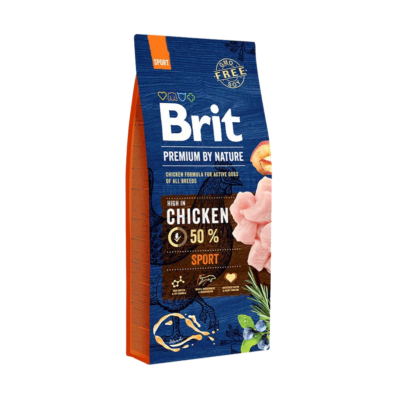 BRIT PREMIUM BY NATURE SPORT ACTIVE DOGS OF ALL BREEDS X 15 KG
