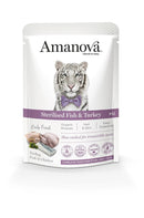 AMANOVA STERILISED FISH & TURKEY POUCH X 85 GR