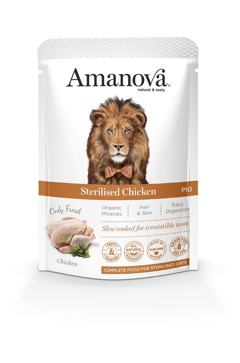 AMANOVA STERILIZED CHICKEN POUCH X 85 GR