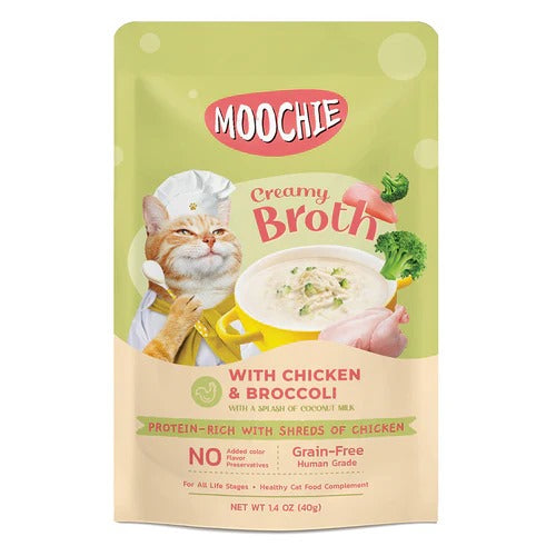 MOOCHIE CALDO CREMOSO CON POLLO Y BROCOLI X 40 GR