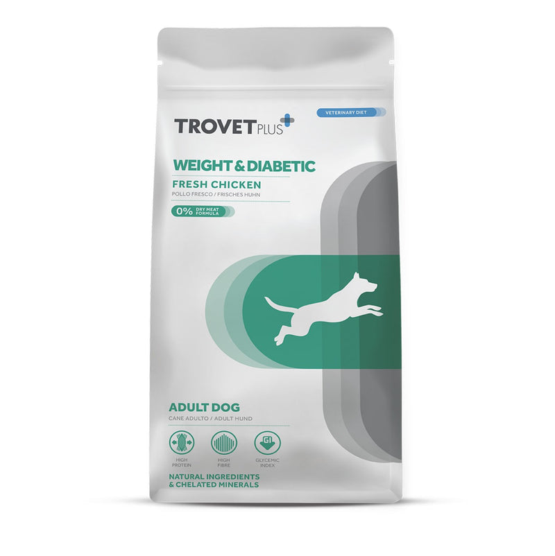 TROVET PLUS ADULT DOG WEIGHT & DIABET FRESH CHICKEN VETERINARY DIET