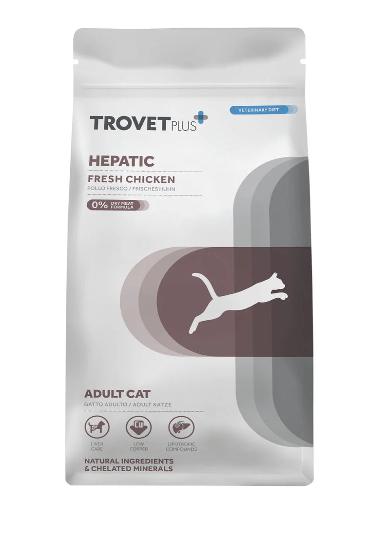 TROVET PLUS ADULT CAT HEPATIC FRESH CHICKEN VETERINARY DIET X 2.5 KG