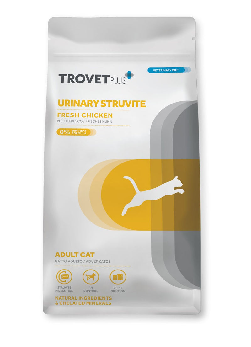 TROVET PLUS ADULT CAT URINARY STRUVITE FRESH CHICKEN VETERINARY DIET X 2.5 KG