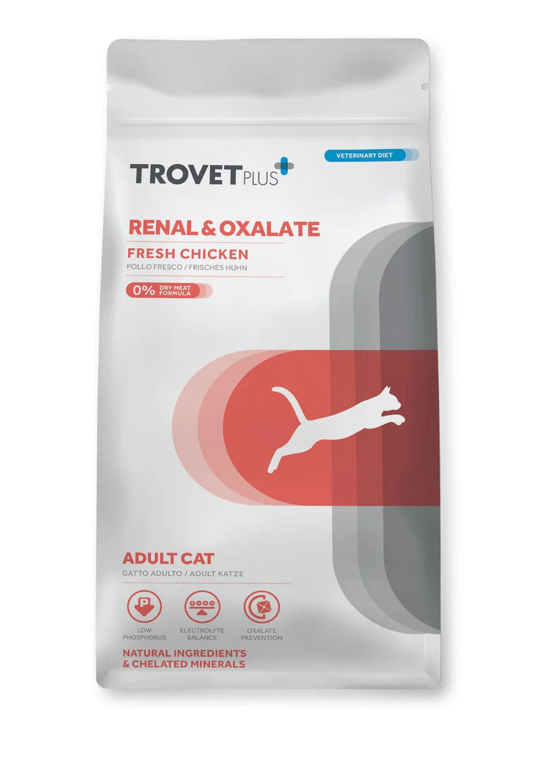 TROVET PLUS ADULT CAT RENAL Y OXALATE FRESH CHICKEN VETERINARY DIET X 2.5 KG