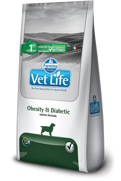 VET LIFE NATURAL CANINE OBESITY Y DIABETIC X 10.1 KG