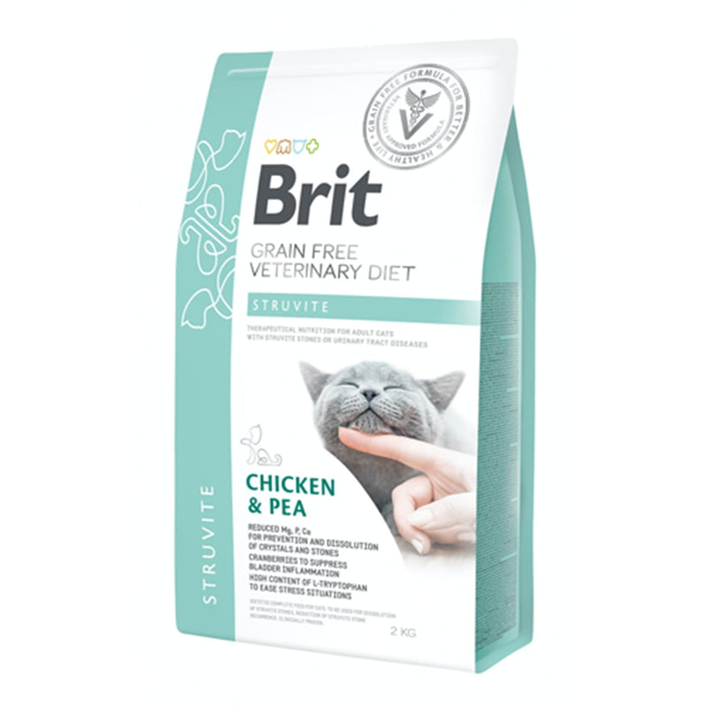 BRIT GF VET DIET STRUVITE - CHICKEN & PEA X 2 KG