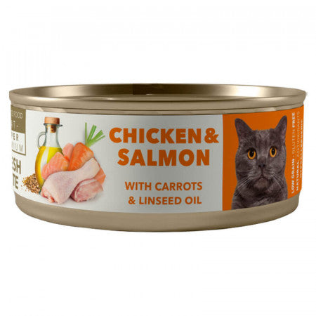 AMITY CHICKEN & SALMON ADULT CAT WET FOOD X 80 GR