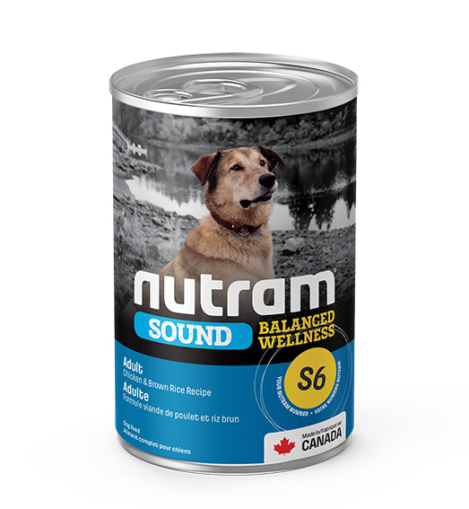 S6 NUTRAM SOUND ADULT DOG CANNED FOOD X 369 GR