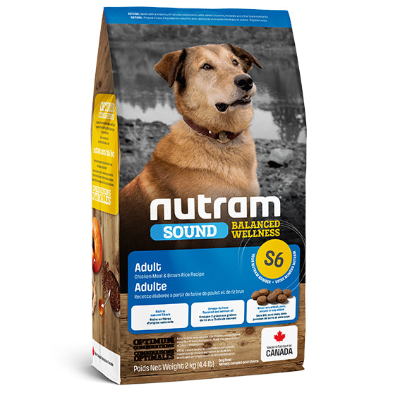 NEW S6 NUTRAM SOUND ADULT DOG x 11.4 KG.