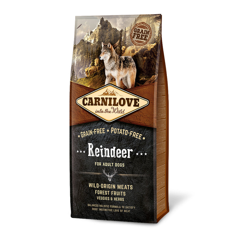 CARNILOVE GRAIN FREE REINDEER FOR ADULT DOGS X 12 KG