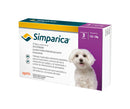 SIMPARICA ANTIPULGAS 10 MG X 3 TAB (2.5 A 5 KG)