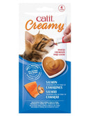 CATIT CREAMY SABOR SALMÓN Y CAMARONES 4 X 10 GR