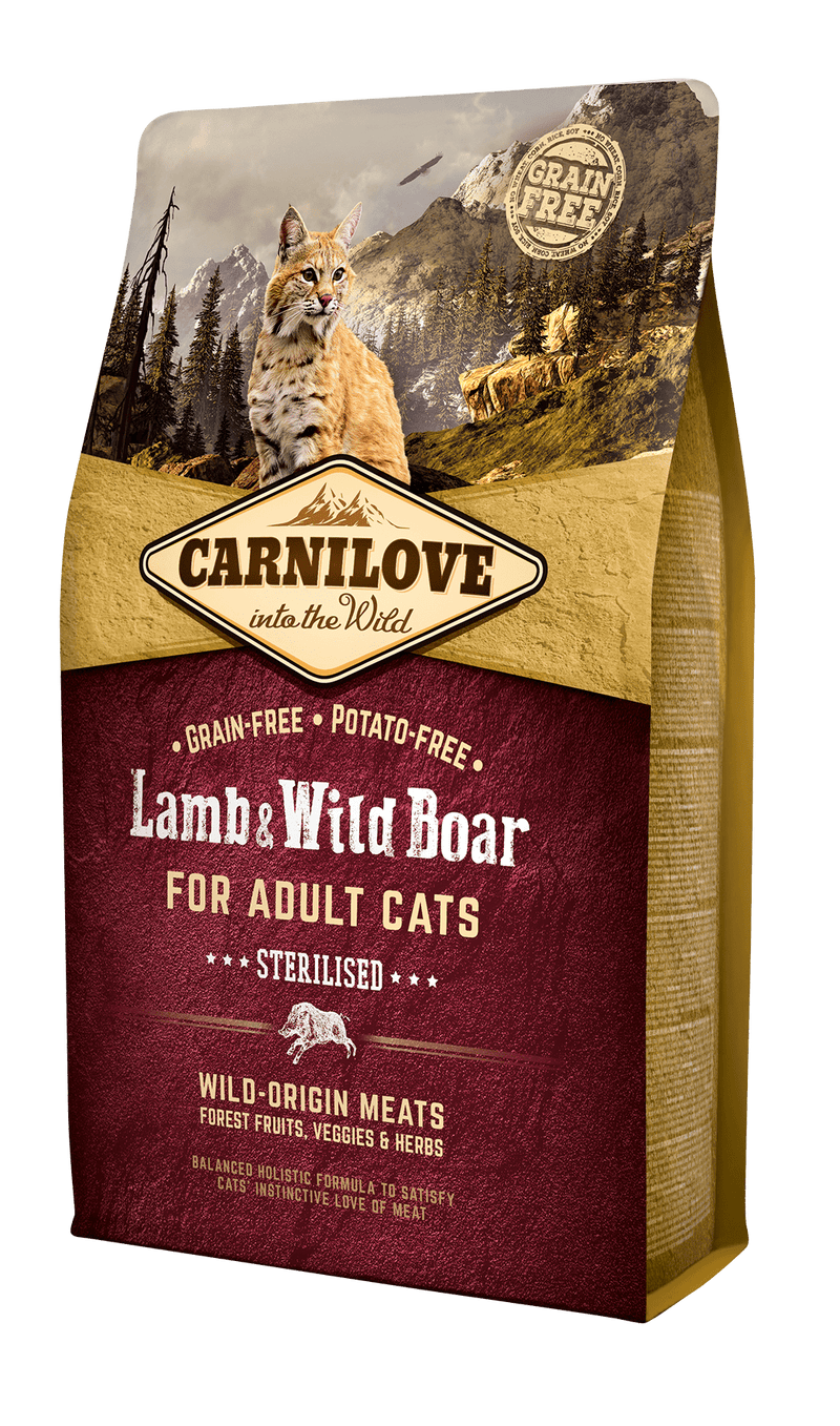 CARNILOVE GRAIN FREE LAMB & WILD BOAR FOR ADULT CATS X 2 KG