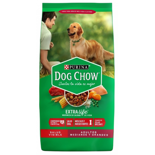 Dog Chow para adulto, raza mediana y grande, 21 kg